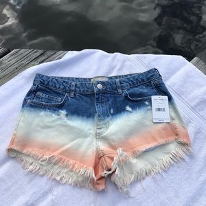 Free People brand new jean shorts